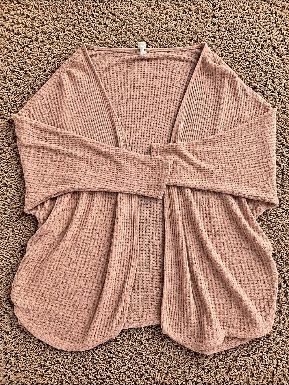 7th Ray Dusty Pink Knit Wrap Cardigan Shrug